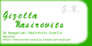 gizella masirevits business card